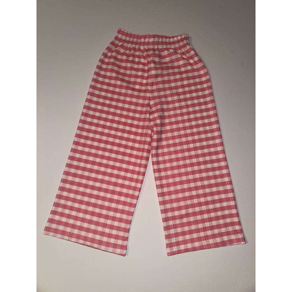 Zara Girls Pink Gingham Set 4-5Y NWT Matching Outfit Top Pants - Picture 6 of 6